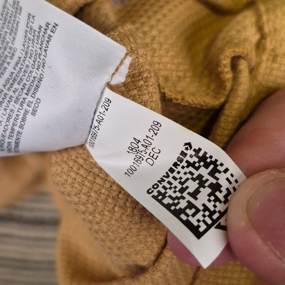 CONVERSE x Golf Le Fleur Anorak Tan Cotton Mens Small‎ Hoodie Pullover Jacket